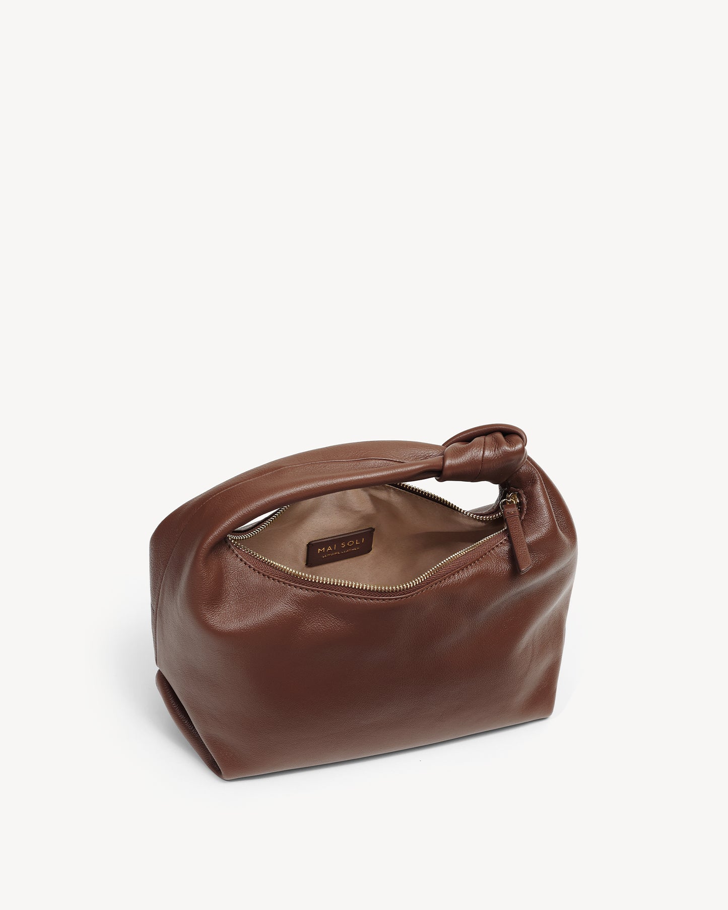 Diana Knotted Handbag - Brown