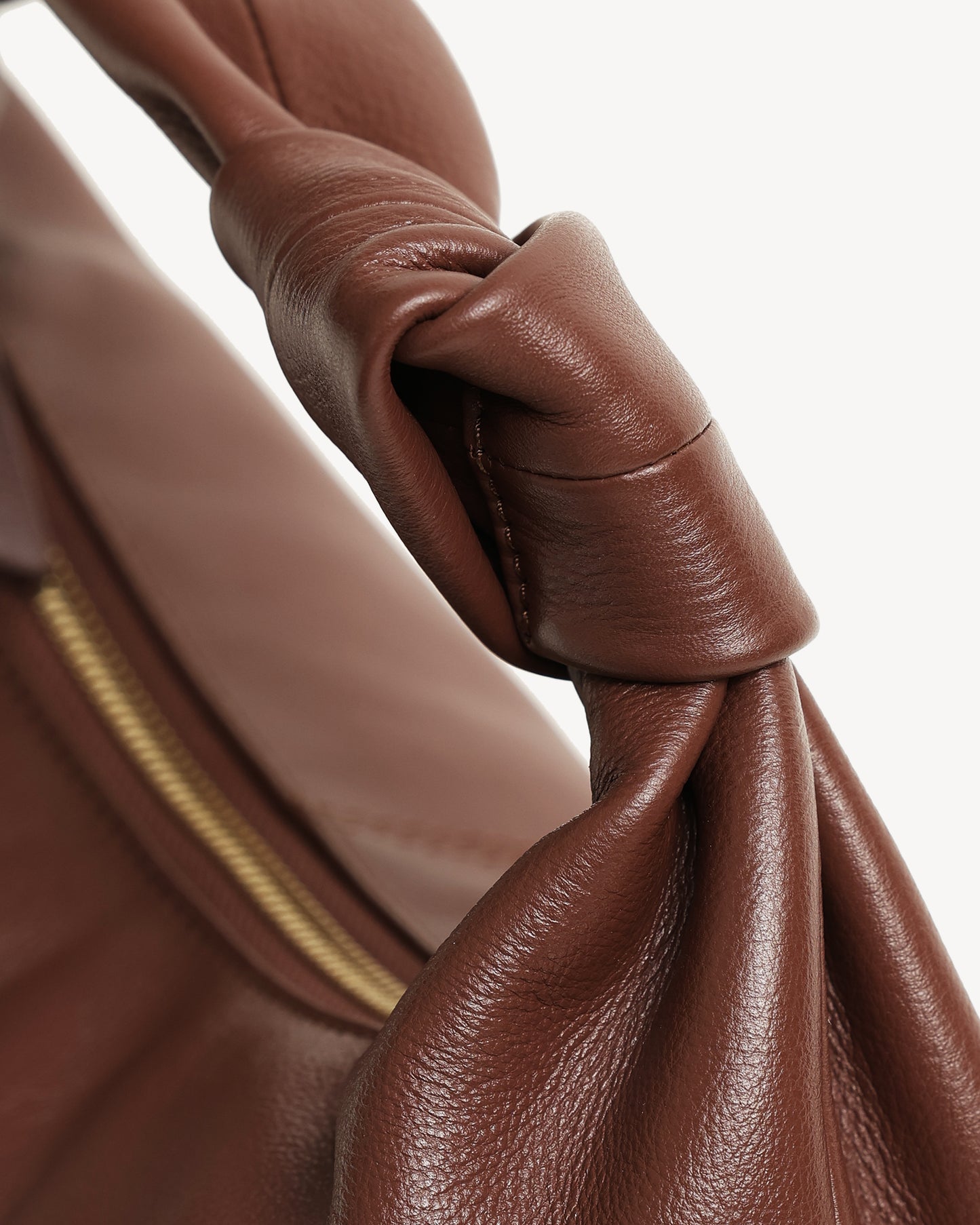 Diana Knotted Handbag - Brown