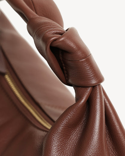 Diana Knotted Handbag - Brown