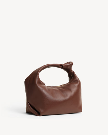 Diana Knotted Handbag - Brown