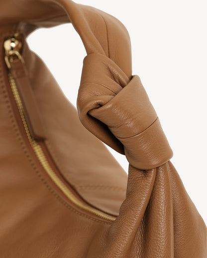Diana Knotted Handbag - Tobacco