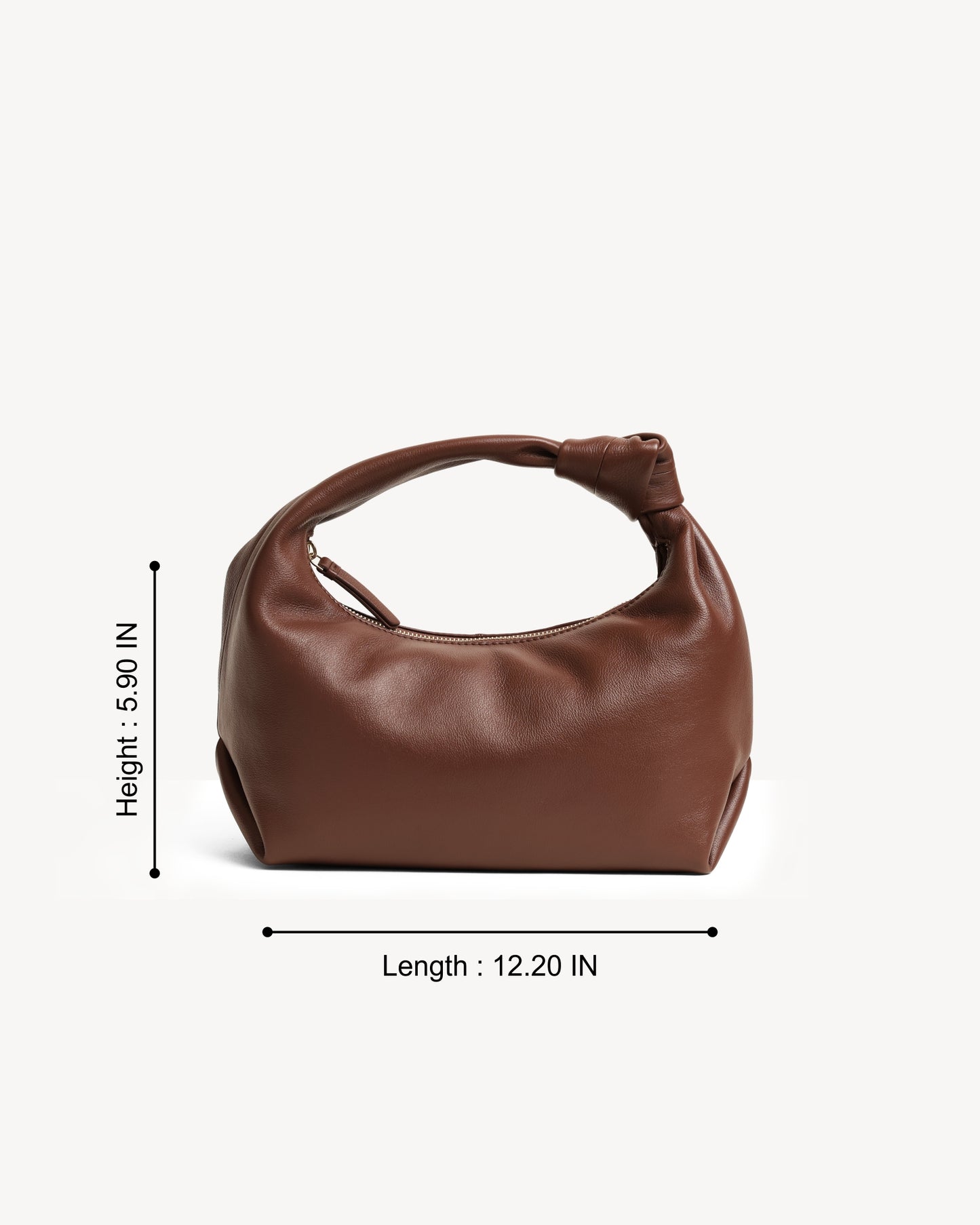 Diana Knotted Handbag - Brown