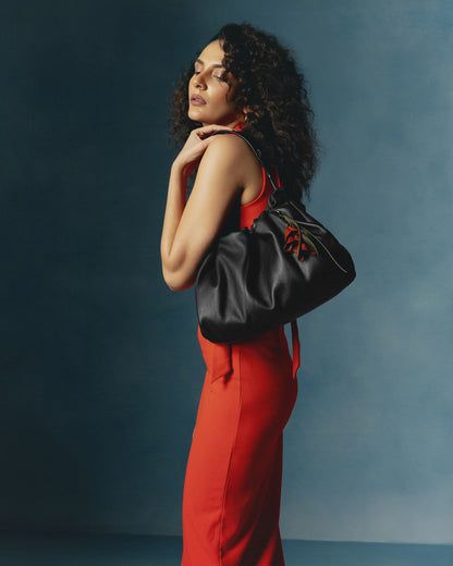 Cynthia Gather Handbag - Brown