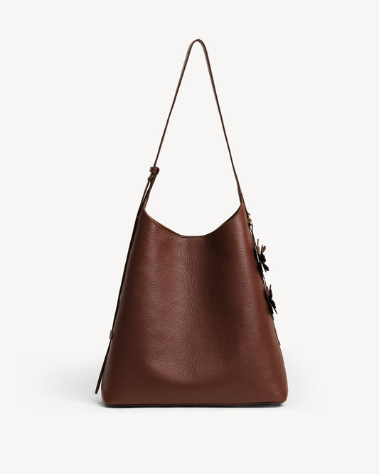 Daphne Large Bucket Tote - Brown