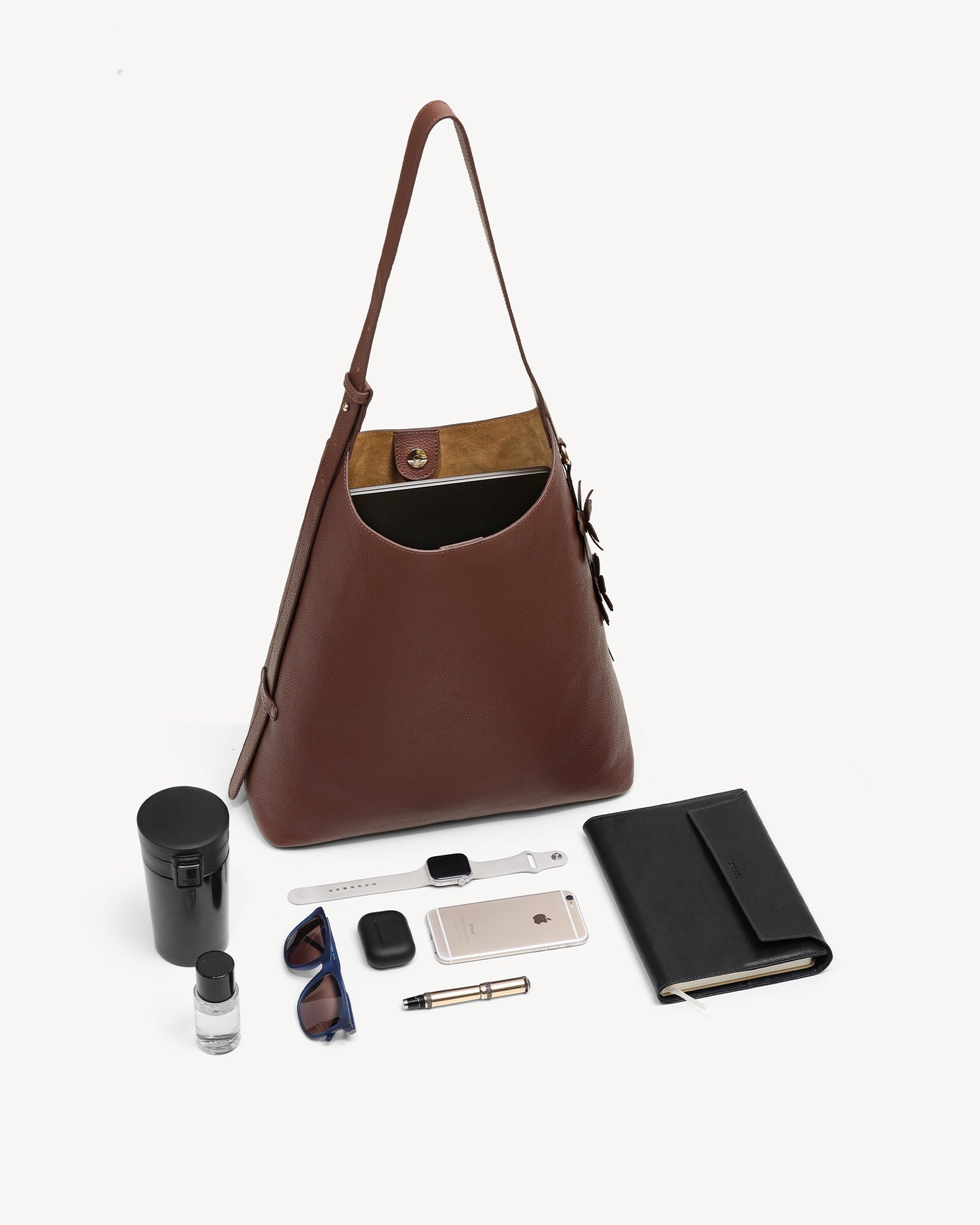Daphne Large Bucket Tote - Brown