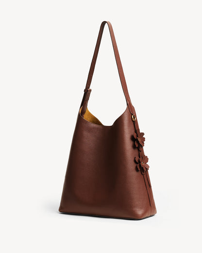 Daphne Large Bucket Tote - Brown