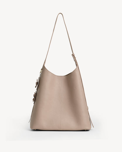Daphne Large Bucket Tote -Nude