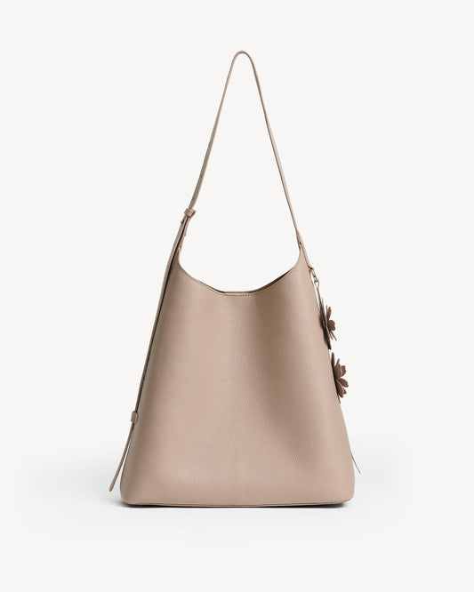 Daphne Large Bucket Tote -Nude