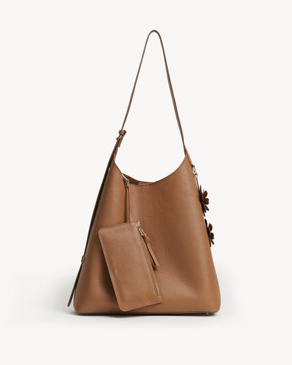 Daphne Large Bucket Tote - Tobacco