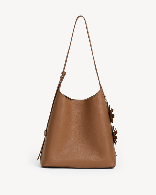 Daphne Large Bucket Tote - Tobacco