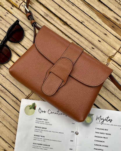 Claire Mini Envelope Clutch - Tan