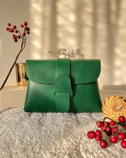 Claire Mini Envelope Clutch - Forest Green