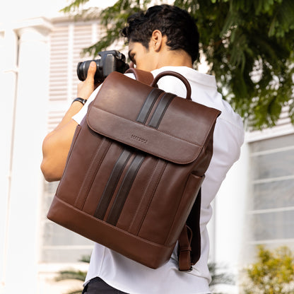 Alpha Large Backpack - Chestnut Brown