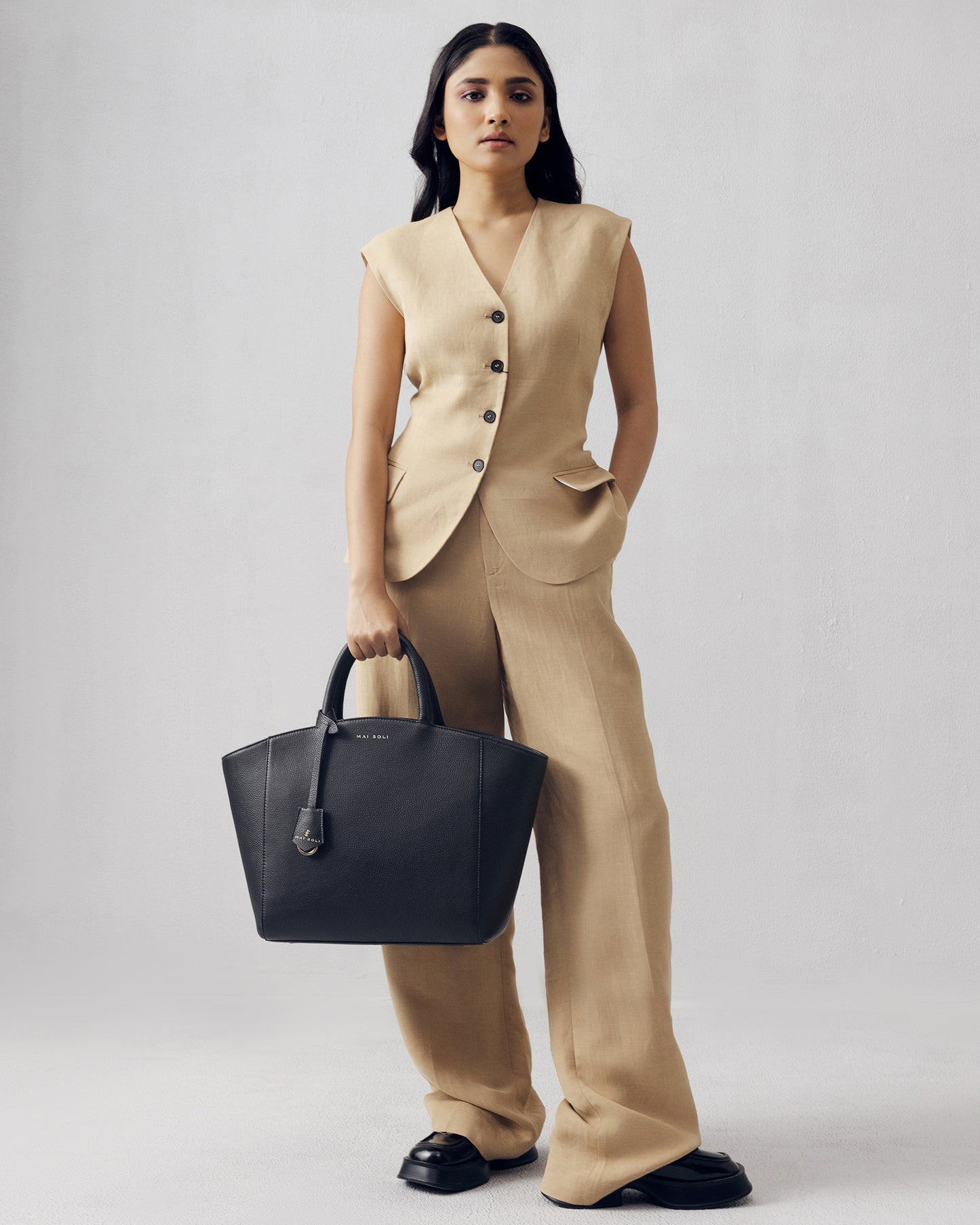 Riley Satchel Bag - Hazelnut