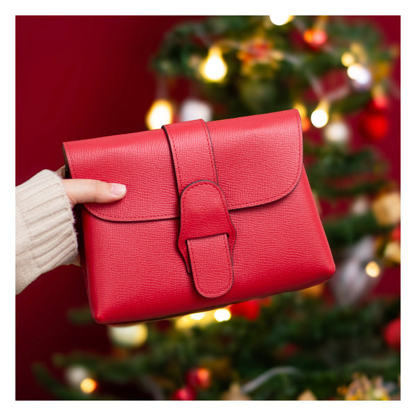 Claire Mini Envelope Clutch - Cherry Red