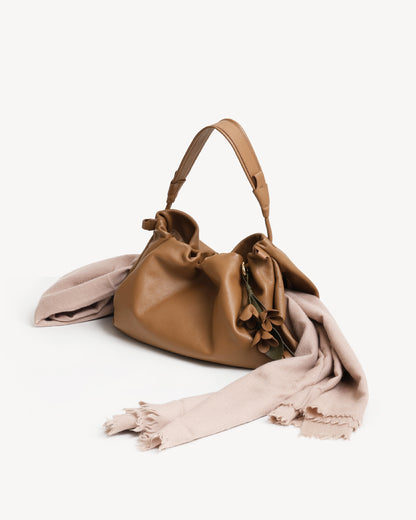 Cynthia Gather Handbag - Tobacco