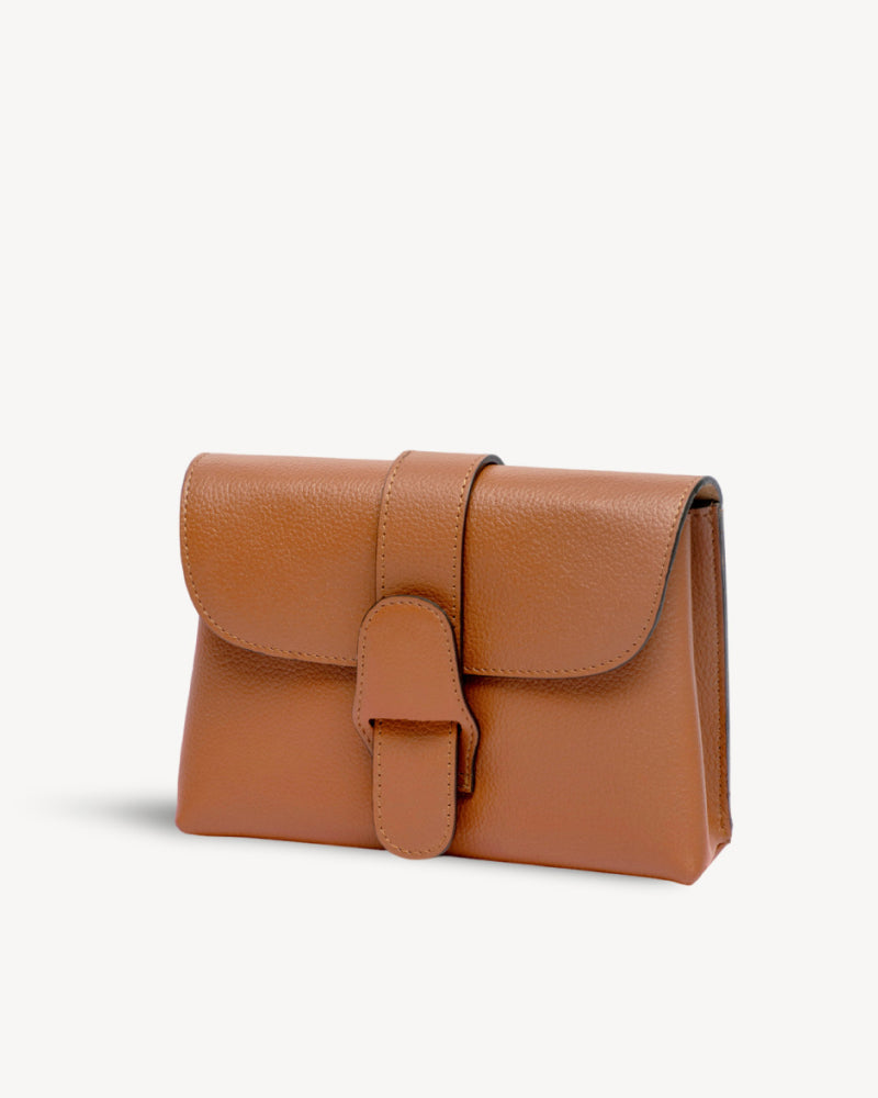 Claire Mini Envelope Clutch - Tan