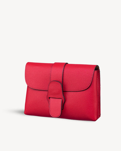 Claire Mini Envelope Clutch - Cherry Red