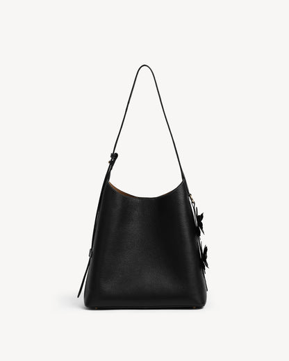 Daphne Bucket Tote Bag - Black