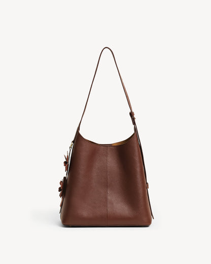 Daphne Bucket Tote Bag - Brown