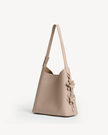 Daphne Bucket Tote Bag - Nude