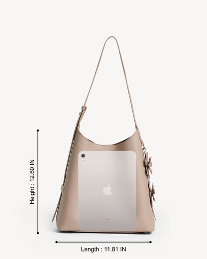 Daphne Bucket Tote Bag - Nude