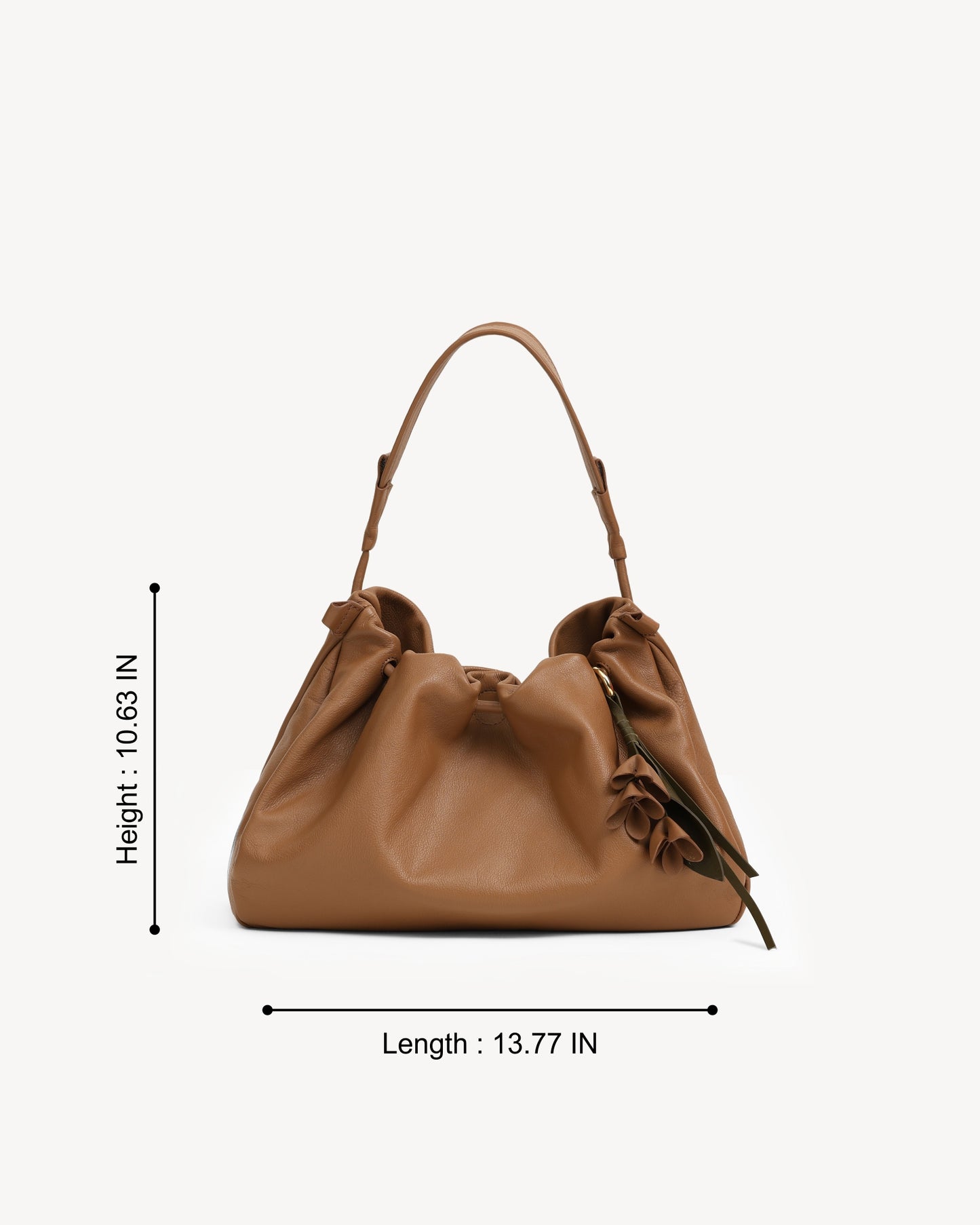Cynthia Gather Handbag - Tobacco