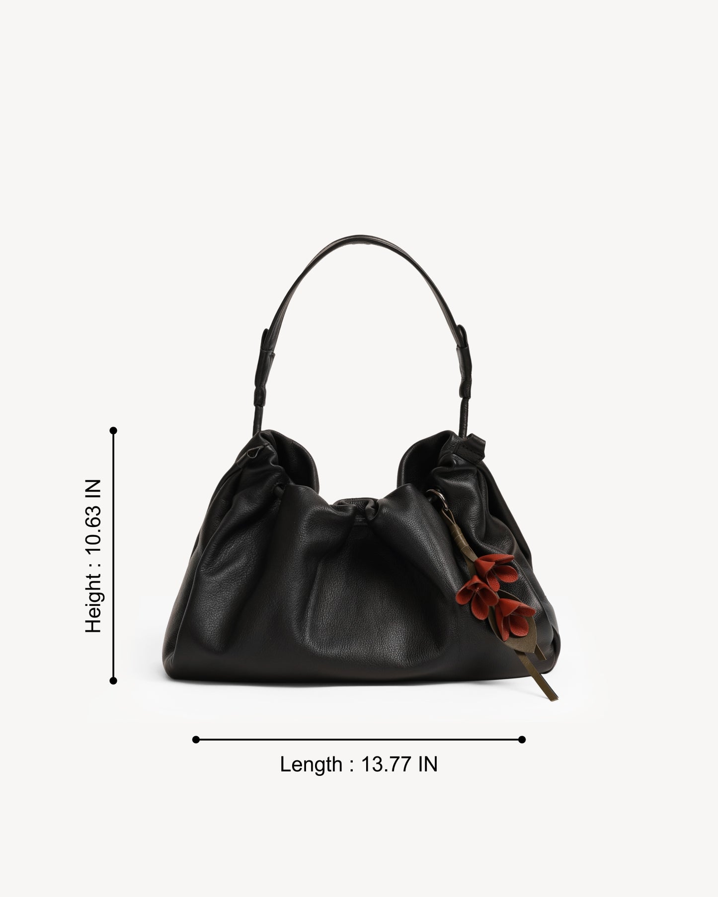 Cynthia Gather Handbag - Black