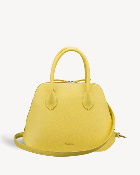 Stella Satchel Bag - Lime Yellow