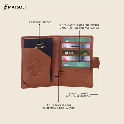Nomad Travel Wallet- Cognac Brown