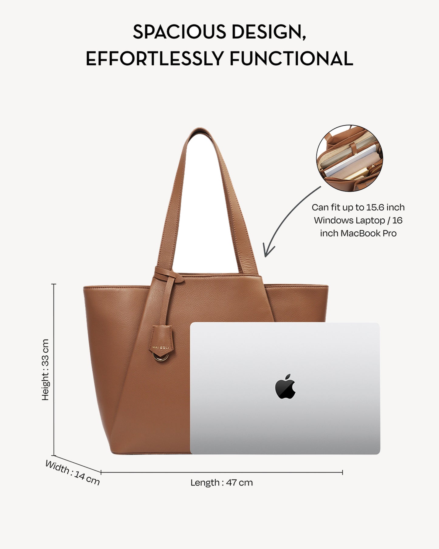 Clover Oversized Tote Bag - Hazelnut