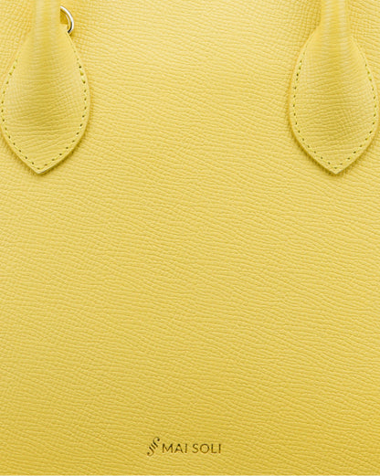 Stella Satchel Bag - Lime Yellow