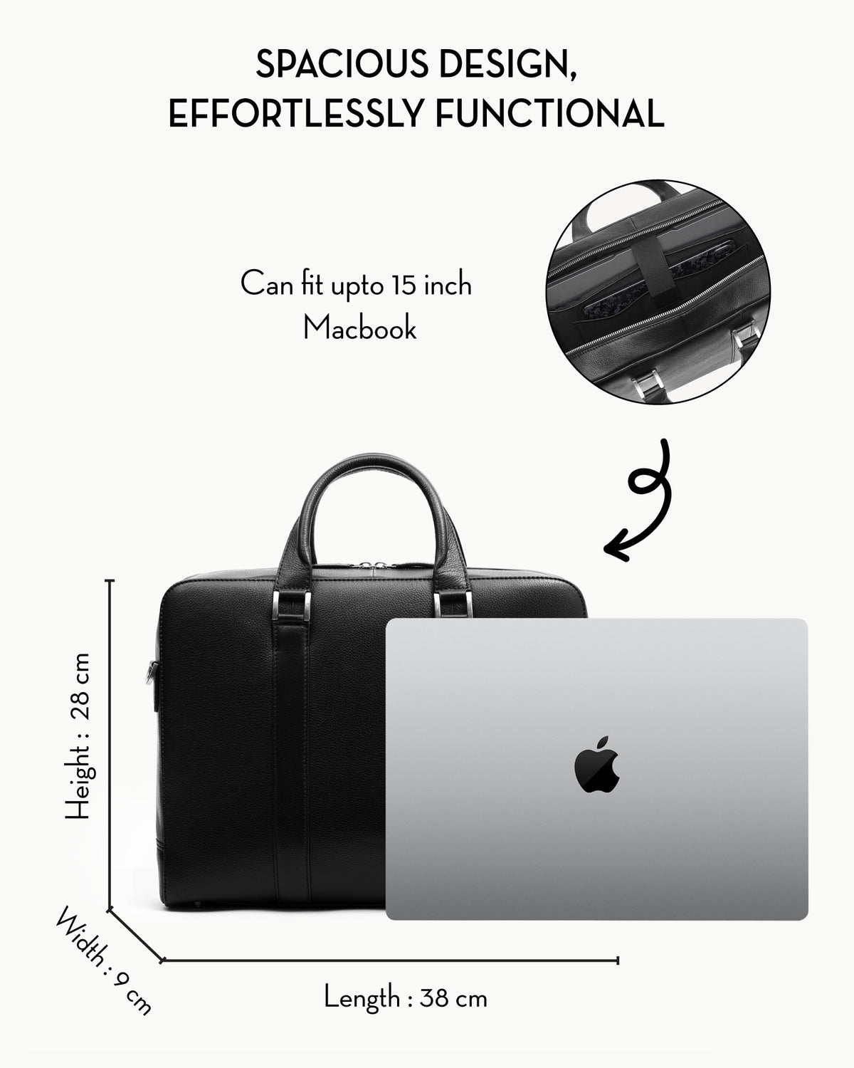 Monograph Briefcase 15" - Black