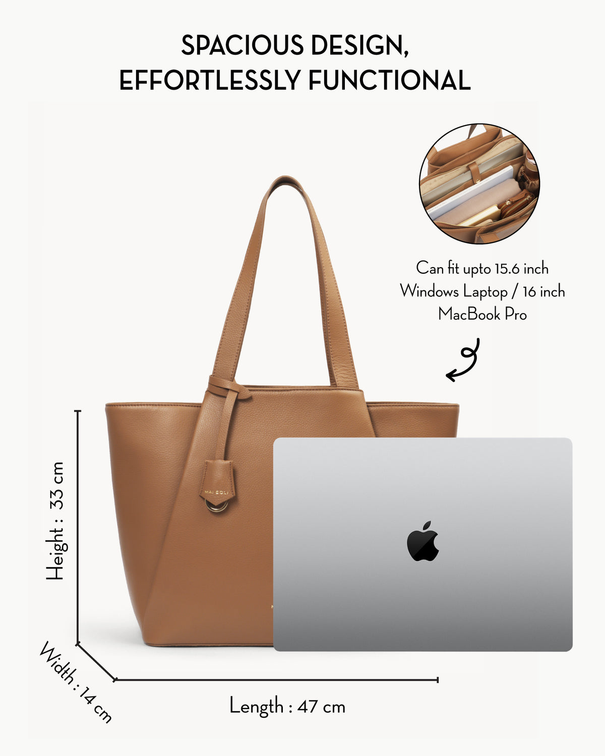 Clover Oversized Tote Bag - Tobacco
