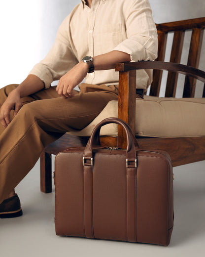 Monograph Briefcase 15" - Walnut Brown