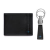 Neo Bi-Fold Wallet + Key Ring Gift Set - Black / Blue