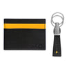 Neo Card Holder + Key Ring Gift Set - Black / Yellow