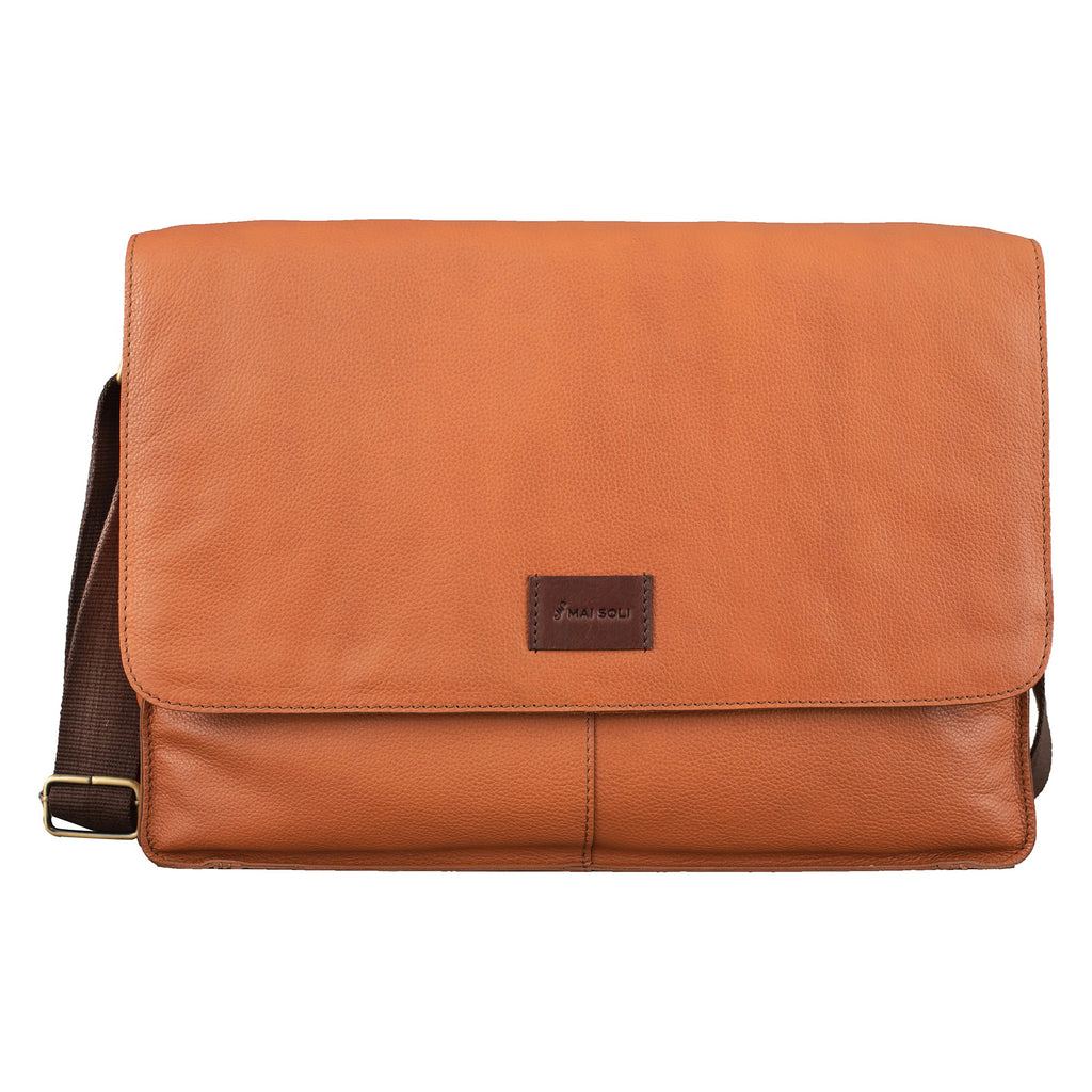 Messenger Laptop Bag - Tan