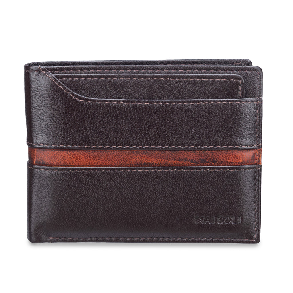Buy REETEEMens Wallet RFID Blocking Men's Genuine Leather Wallet and Zipper  Coin Pocket Bifold Purse with Chain 16 Credit Card Holder Genuine Leather  Gents Wallets Slim Purse (Coffee) Online at desertcartINDIA