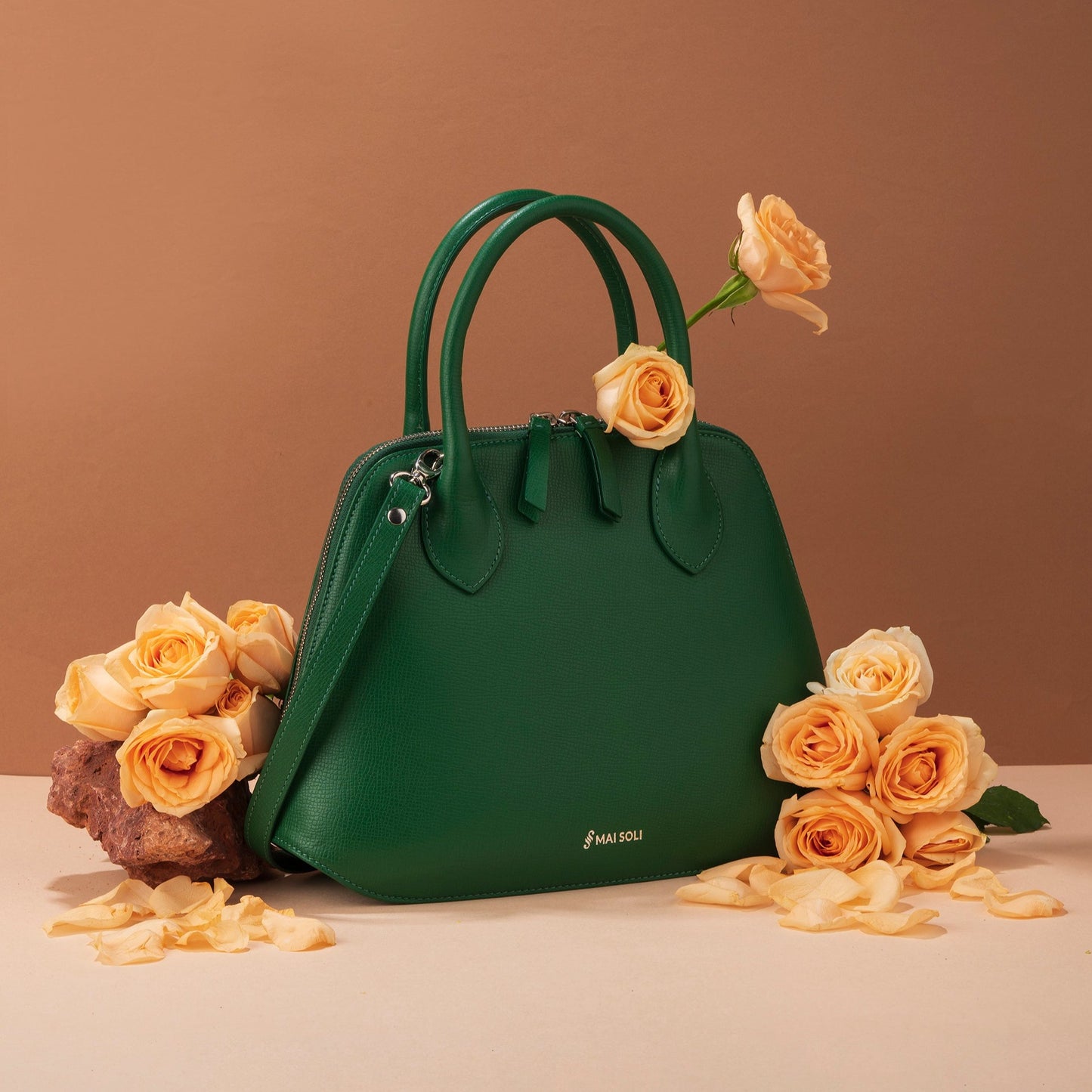 Stella Satchel Bag - Forest Green