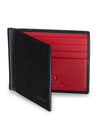 Dollaro RFID Protected Money Clip Wallet And Card Holder - Black / Red