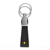 Neo Leather Key Ring -Black / Yellow