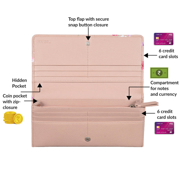 Cosmos Flap Wallet - Nude Pink