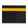 Neo Leather Card Holder -Black / Yellow