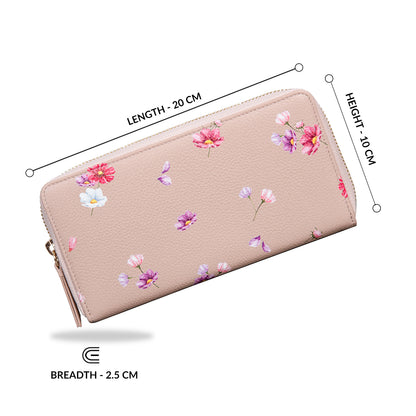 Cosmos Zip-around Wallet - Nude Pink