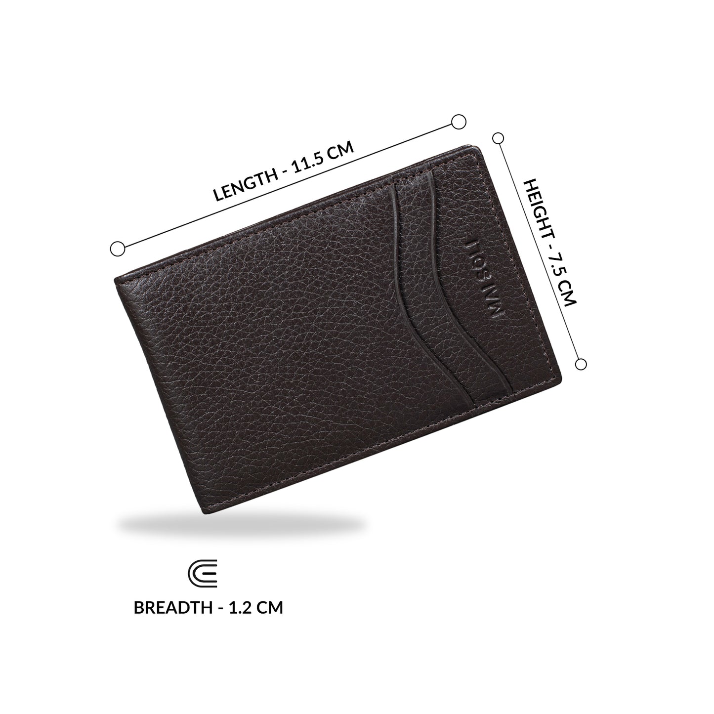 Dollaro RFID Protected Money Clip Wallet - Brown