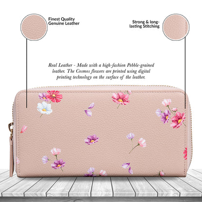 Cosmos Zip-around Wallet - Nude Pink