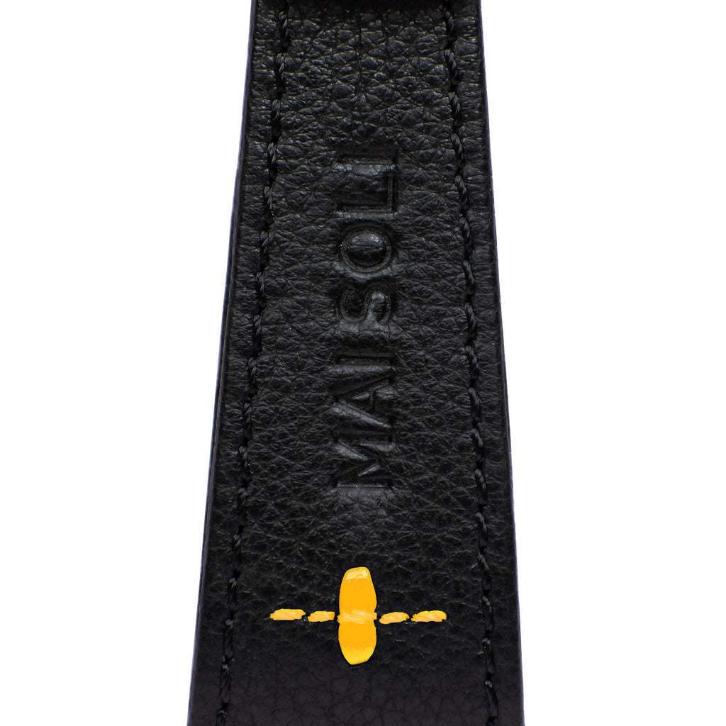 Leather Keychains: Yellow Key Lanyard | Leather Keychains by KMM & Co. No