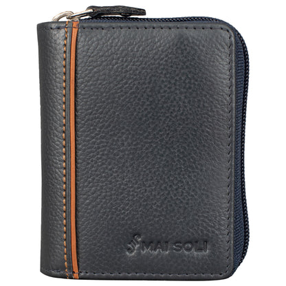 Imperial Zip Around Card Holder - Navy Blue