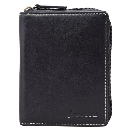 Rainbow Zip Around Wallet - Black